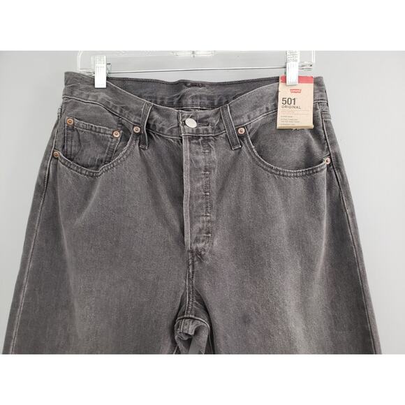 NEW Levi's 501 Womens Original High Rise Faded Black Jeans Size 31x30 - Picture 2 of 5
